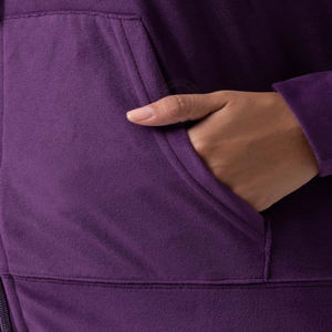 Haut court en velours polaire technique avec logo personnalisé pour femmes survêtements de grande taille ensemble de survêtement deux pièces décontracté hiver XL respirant à capuche - Product Image 3