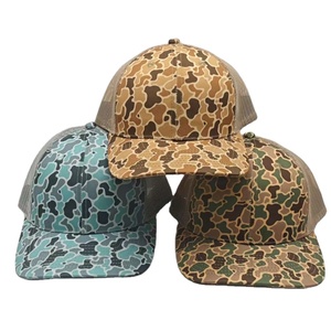 Sombrero de malla personalizado para hombre de moda Logotipo de parche de cuero sombrero de camionero-Sombrero de camionero con panel de malla - Product Image 1