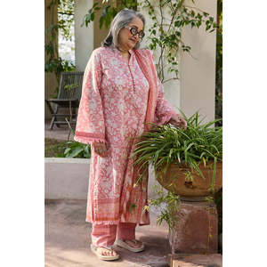 ชุดผ้าลอนพิมพ์ลาย 3 ชิ้น พร้อมกระดุมตกแต่งและผ้าคลุมไหล่ ผ้าฝ้าย 100% ระบายอากาศได้ดี ทรงหลวม รุ่น CL-52691 คอลเลคชั่น - Product Image 3