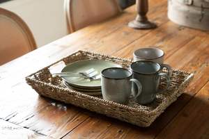 Hot Deal sur le plateau en jonc de mer solide fabriqué à la main de haute qualité en matériau naturel pour cuisine salon et salle de bain - Product Image 6