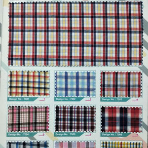 Tela de Camisa a Cuadros 100% Algodón de Alta Calidad, Material Textil para Uniformes Escolares con Diseño a Cuadros, Calidad de Exportación Duradera - Product Image 1