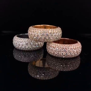 RB Gems Bague en argent sterling 925 pour homme Meilleur rappeur populaire 'Heart Break Love' Hip Hop Pave Clear Moissanite pour mariage glacé - Product Image 3