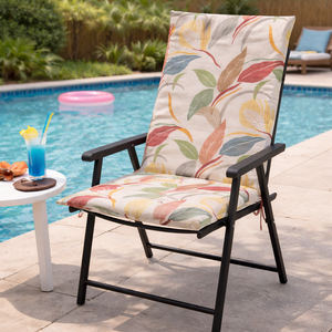 Loft Style 95x50x4cm <b>Garden</b> <b>Chair</b> <b>Cushions</b> Water Repellent Lightweight with Foam Filling and Fastening Straps for Outdoor Use - Product Image 1
