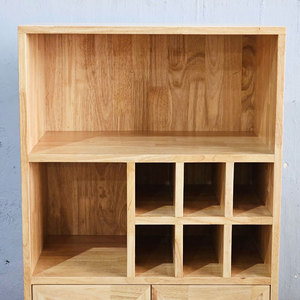 Minimalist Dining Room Cabinet with Integrated Wine Cabinet Made of MDF Wood and Iron <b>Legs</b> TPA003 - Product Image 4
