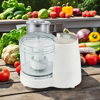 Hachoir à viande électrique compact 120W avec bol AS de 350 ml, dispositif de sécurité et pieds antidérapants pour cuisine domestique