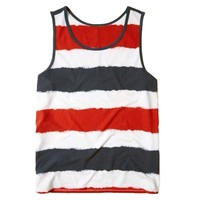 Débardeur de sport pour homme en coton rayé, écologique, de haute qualité, respirant, à séchage rapide, personnalisable, avec col rabattable