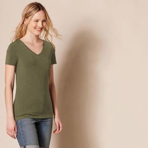 Camiseta de Verano para Mujer, Suave, Fresca, Talla Grande, Fluida, Relajante, Elástica, Transpirable, Ecológica, Ajustada, Sensación Suave - Product Image 5