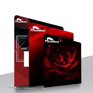 Op maat gemaakte opvouwbare draagbare dubbelzijdige vierkante wandachterwandstandaard van hoge kwaliteit met glimmende afwerking, 8ft/10ft voor bruiloften en feesten - Product Image 4