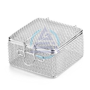 Micro bandejas de malla cestas de acero inoxidable | Cesta de esterilización de malla | Bandeja de autoclave de metal para uso médico quirúrgico - Product Image 1