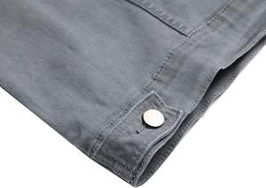 Vestes en denim de coton d'automne de qualité supérieure, manches longues, coupe classique, streetwear décontracté, écologiques, respirantes, lavables, logo personnalisé, haute qualité - Product Image 4