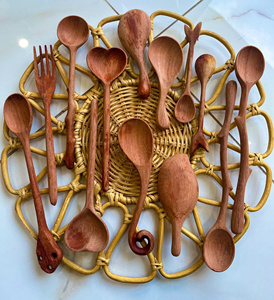 เครื่องครัวไม้ทำด้วยมือช้อนไม้ธรรมชาติระดับพรีเมี่ยมสำหรับทำอาหารเสิร์ฟและรับประทานอาหารขายส่งจากเวียดนาม - Product Image 6