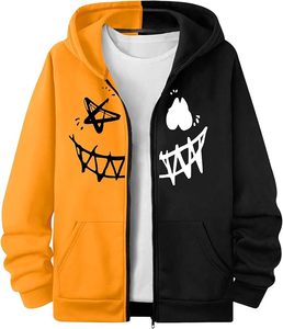 Sudadera con Capucha de Forro Polar para Hombre, Estilo Invernal, Unisex, Estampado Digital Sólido, Teñido Liso, Transpirable, Resistente al Viento, 100% Algodón - Product Image 6