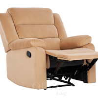 Fauteuil inclinable à bascule moderne et confortable, rembourré en mousse, avec structure métallique et revêtement en polyester, idéal pour salon, appartement, chambre ou bureau à domicile