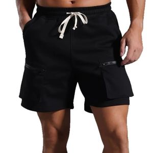 Shorts de basketball unisexe 2025 sexy à motif uni, antibactériens, 100 % polyester, séchage rapide, longueur genou, poches avant zippées, pour la gym - Product Image 1