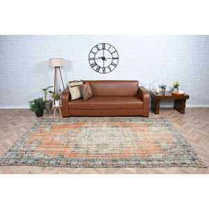 Alfombra Turca Vintage de 5.6x9.5 pies, Alfombra Grande, Alfombra de Lana Naranja - Product Image 2