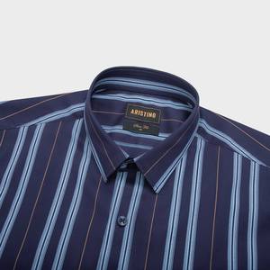 Camisa de Vestir para Hombre Aristino, Corte Entallado, Cuello Mao, Rayas, Antiarrugas, Transpirable, ALS0920S4, Precio de Mayoreo, Producto Destacado - Product Image 2