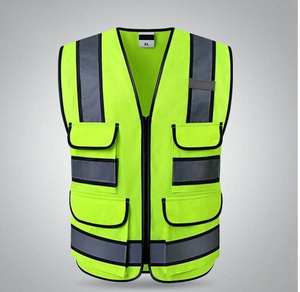 Gilet de sécurité de chantier personnalisable avec logo, respirant, haute visibilité, vêtements réfléchissants avec poche pour la sécurité - Product Image 3
