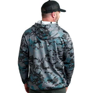 Vente en gros Logo personnalisé Impression UPF 50 Sweat à capuche de pêche à manches longues pour hommes Respirant Protection UV Séchage rapide Sweat à capuche de pêche pour hommes - Product Image 2