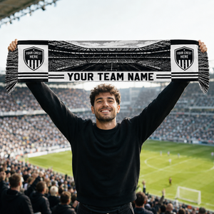 HQ photographic jacquard scarf, in color or black and white, customizable with logo - Product Image 2