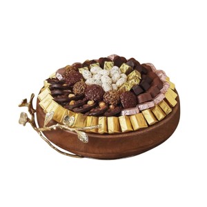 Bol à chocolat noir mat moderne avec support sur pied, design unique, plat à bonbons en métal pour la maison, l'hôtel, le restaurant, meilleur prix - Product Image 4