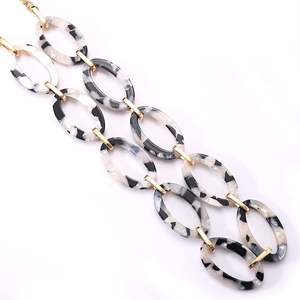 Cadena de eslabones de resina de alto brillo, perfecta para looks glamurosos, accesorios elegantes para fiestas y eventos, cadena de eslabones de resina para joyería de moda - Product Image 6