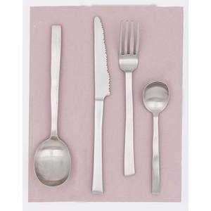 Cubiertos reutilizables con relieve completo para restaurante, juego de cubiertos con mango de forro grueso increíble, cuchillos y cuchara, tenedor - Product Image 6