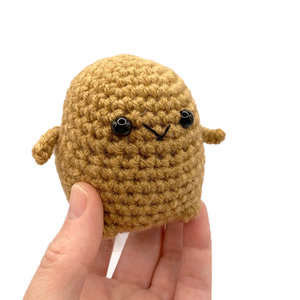 JNC macramé unisexe drôle pomme de terre porte-clés tissé peluche avec PP coton remplissage forme personnalisée 100% fait à la main - Product Image 1