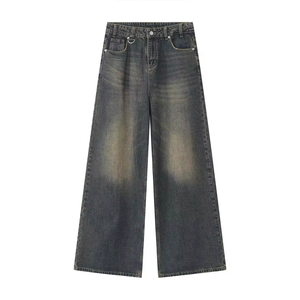 Denim <b>Jeans</b> American Retro <b>Baggy</b> Wide Leg <b>Jeans</b> Pants High Quality Punk Style Cargo <b>Jeans</b> - Product Image 4