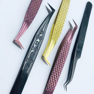 Venta al por mayor de pinzas profesionales de acero inoxidable para pestañas pinzas de aislamiento puntiagudas para extensiones de pestañas para implantes dentales - Product Image 4