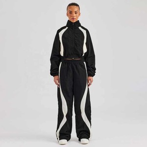 Chándal de mujer con logotipo personalizado, novedad, OEM, mejor servicio, conjunto con cremallera a prueba de viento, venta al por mayor, buena alta calidad para mujer - Product Image 2