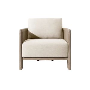 Sillón de exterior de madera Zephyra The Plaza, sofá de lujo para jardín de hotel, sillón de patio para resort, colección de cojines impermeables - Product Image 3