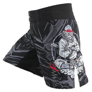 High Quality Custom Logo Printed 100% <b>Polyester</b> MMA Grappling <b>Shorts</b> for Men All Sizes Available Made Pakistan Martial Arts Wear - Product Image 3