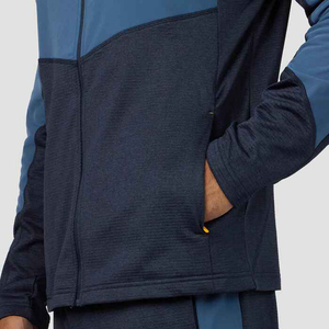 Ensemble survêtement coupe-vent en nylon personnalisé avec tissu en maille cousu, sweat-shirt et pantalon de survêtement, vestes coupe-vent pour hommes - Product Image 4