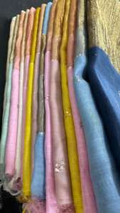 Dupatta de Seda Mulchanderi Pura Teñible de 2.5m, Alta Calidad, Sin Arrugas, Suave, Ligera, Estilo Tradicional para Fiestas, India/Pakistán - Product Image 4