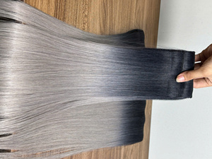 Wholesale Cuticle Aligned Raw Vietnamese Human Hair Extensions Double Drawn Seamless <b>Clip</b> Ins Hair Extension Smooth and Shiny. - Product Image 2