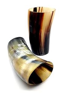 Verre en corne naturelle noir et blanc poli, matériau organique, taille personnalisée, étanche, style européen, pour fêtes et mariages - Product Image 6