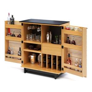 Meuble personnalisé Armoire de bar en bois Armoire de cuisine design moderne Aspect naturel pour la maison Hôtel Restaurant Café Bar Rangement - Product Image 3