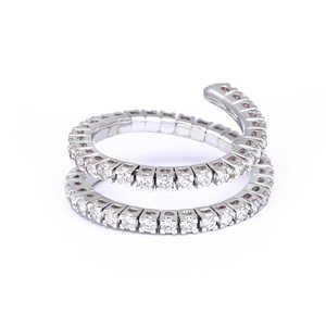 Bague en diamant en forme de serpentine - Product Image 2
