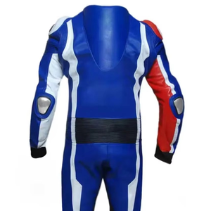 Traje de moto de cuero genuino personalizado Protección de alta calidad Ropa de carreras de autos de motocicleta Traje de cuero de motocicleta - Product Image 5