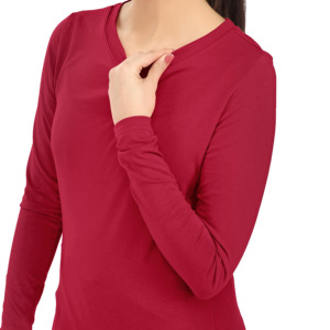 Nouveaux styles 2024 – Blouse infirmière personnalisable à manches longues et col rond pour femme, en jersey extensible et coupe ajustée, avec logo personnalisable, qualité supérieure - Product Image 6