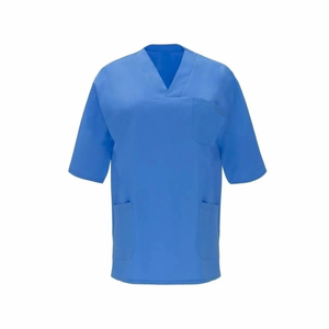 Uniforme Médico Unisex de Manga Corta, Transpirable y Duradero, 65% Poliéster, 35% Algodón, para Médicos, Enfermeras y Personal Sanitario - Product Image 1