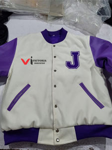 Chaqueta Universitaria de Invierno 2026, Chaqueta Universitaria de Lana con Mangas de Cuero Impermeable, Parches Bordados, Chaquetas Universitarias de Talla Grande - Product Image 3