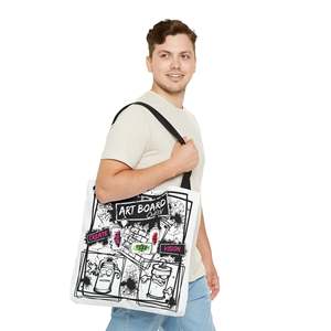 Bolso Tote con Diseño de Graffiti y Pintura en Aerosol, Ecológico, de Lona de Algodón, con Cierre Abierto y Forro de Algodón - Product Image 6