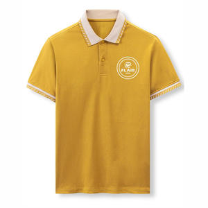 เสื้อยืดโปโลผ้าฝ้าย100% สำหรับผู้ชายขายดีผ้าคอตตอนสำหรับงานตามสั่งสีพื้นสไตล์ลำลองพิมพ์ลายน้ำหนัก180ก. - Product Image 6