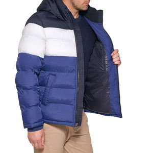 Veste d'hiver en duvet de haute qualité pour hommes, logo personnalisé OEM, col à capuche, conception de bulle, garder au chaud - Product Image 4