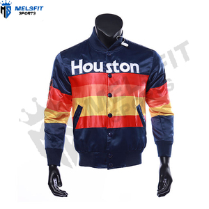 Veste universitaire en satin personnalisée pour homme, couleur personnalisée, col montant, logo frontal, respirante, coupe-vent, nom de l'équipe - Product Image 2