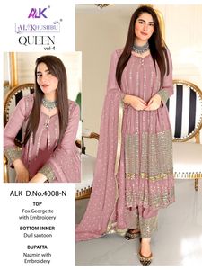 Nouveau 2023 Designer Belle Faux Georgette Broderie Travail Salwar Kameez Avec Dupatta Femmes Mode Exportateur pakistanais salwar - Product Image 3