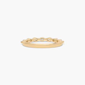 Romántico anillo minimalista de oro amarillo de 10K Moissanite Marquesa corte diamante estilo clásico boda compromiso fiesta regalo para mujer - Product Image 3