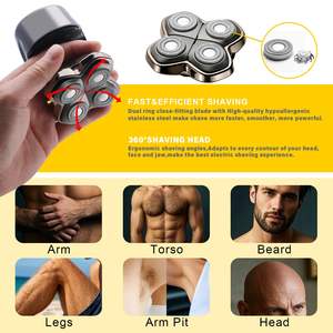 Paquete de 3 cabezales de repuesto para afeitadora eléctrica, diseño rotatorio de triple cuchilla, a prueba de agua, lavables, para uso en rostro y cuerpo, para RV - Product Image 2