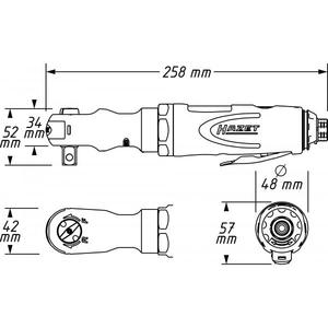 Clé à cliquet pneumatique solide Hazet 1/2'' – Produit premium dans la catégorie des clés à cliquet pneumatiques - Product Image 2